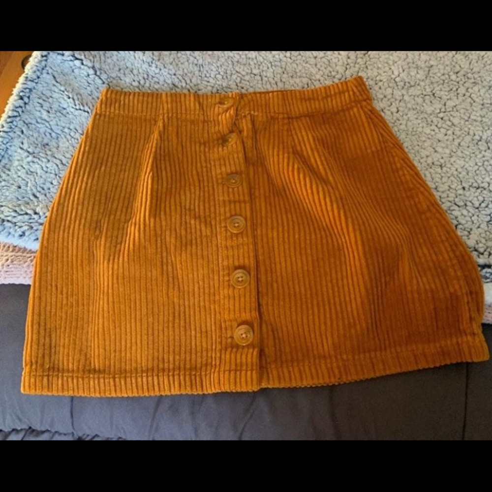 Corduroy button up forever 21 skirt